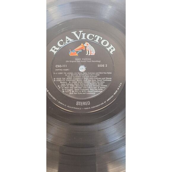 Various - 1965 Mary Poppins Original Cast Soundtrack (LP, RP) VG++ Shrink! - Picture 8 of 13